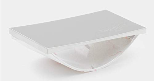 Small Designer blotter in Brushed Stainless Steel and Handmade Blotting Paper