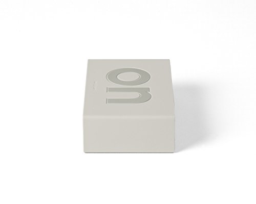 Lexon LR130.W7 Wecker, ABS / Gummi, mastic-weiß, 10,41 x 6,35 x 2,97 cm - 2