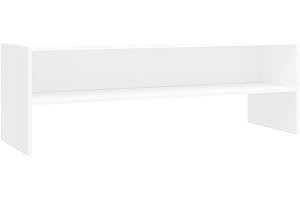 vidaXL Mobile TV con Vano a Giorno Stile Classico Pratico Credenza Armadietto Basso Multimediale Bianco 120x40x40 cm in Multistrato