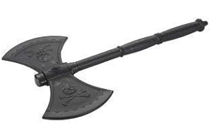 PLAYWELL Martial Arts Black Polypropylene Plastic Double Training Axe - New