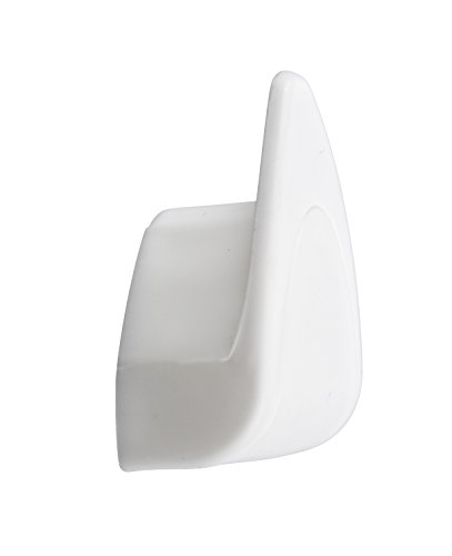 WENKO 20855100 Badezimmerwischer Scanno Duo Weiß-Grau – mit Haken, Kunststoff, 25 x 1.3 x 10 cm, Grau - 4