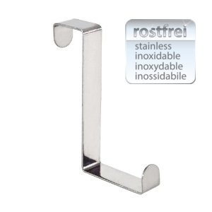 Mabi 3016 Universal Edelstahl-Türhaken 6er Set Türfälze 2-4 cm - 2