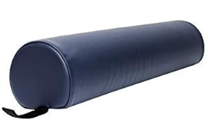 PORTA LITE INNOVATION IN THERAPY Skin-Touch® Luxurious PU Upholstery Premium Quality Massage Table Bolster Support Cushions - Carry Handle + Selection of Colours/Sizes-Wedge, Knee, Neck, Shoulder, Full/Half Round (D Shaped, Navy)