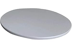 Tesytto Tovaglia antiscivolo, impermeabile, 120 cm, elastica, rotonda, lavabile, per ristoranti, feste, cucina, cene a lume di candela (grigio)