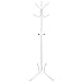 Songmics Stylish Metal Coat Rack Stand Hanger 15 hooks 176 cm White RCR17W