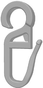 100 x Faltenhaken / Gardinenhaken mit 6 mm Öse versch.Farben 840-6 (weiss)