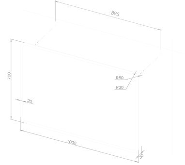 Lux-aqua Design LED Badezimmerspiegel Lichtspiegel Wandspiegel Spiegel 100x70cm - 4