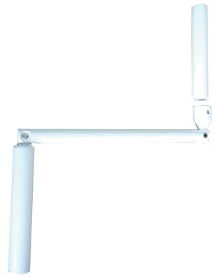 Générique Poignée manivelle acier laqué, H.415 x L.20 x P.20 mm