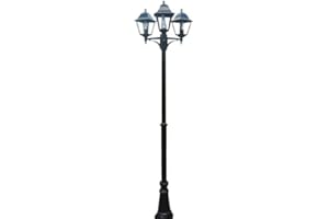 GARDEN MARKET PLACE Garden Lighting - Victorian Style Triple Headed Garden Lamp Post 2.2m