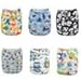 Alva Baby Pocket Cloth Nappies Reuseable Washable 6PCS Diapers + 12PCS Inserts 6DM12-EU