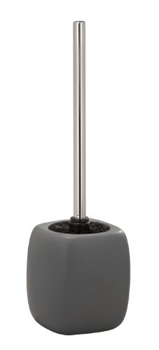 WENKO 20025100 WC-Garnitur Faro Grey, Keramik, 12 x 40 x 12 cm, Grau