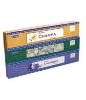 Satya Sai Baba Räucherstäbchen-Mix, enthält Nag Champa, Rose, weißer Salbei, Patchouli, Sandelholz, Tulsi, Lavendel, Moschus, Opium, Jasminblüten, Champa und Vanille, 12 x 15 g Boxen - 4