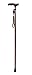 Produktbild Faltbare Teleskopische Fünf Sektionen Crutch Portable Schwarz Braun Aluminium Alloy Walking Cane Modische Durable 1 Fuß Walking Stick mit LED-Licht ( Color : Brown )