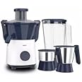 PHILIPS Juicer Mixer Grinder, HL7567/00, 500 Watts, 2 Jar (Deep Azure)