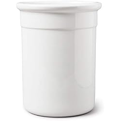 WM Bartleet & ‿Sons 1750 Pot de Rangement en Porcelaine Blanc Taille Unique 17,5 cm