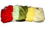 BubuBibi Bamboo Pocket Snaps Cloth Diaper/ Nappy - OS - Original 2.0 - Package of 6 NEUTRAL by BubuBibi