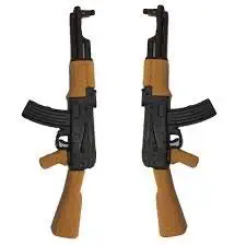 Paaroots 2 Pcs 3D Large Size Toy Gun Erasers in Funky Shape of AK-47 Simulation Erasers (Chocolate Brown Color) for Kids Boys for Birthday Presents Return Gifts Props