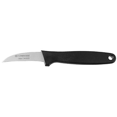Fackelmann 43322 Schälmesser "Nirosta - La Cuisine" 16cm aus PP/Edelstahl, Kunststoff, Schwarz/Silber, 16 x 4,5 x 1,4 cm