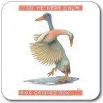 Martin Wiscombe Single Coasters - So he kept calm and carried Ron....