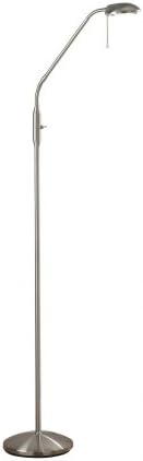 Journal Satin Chrome Halogen Reading Floor Lamp