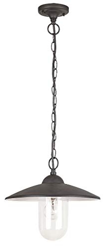 Rabalux 8687 A + + Lampe Vigo Suspension d'extérieur to E, métal, E27, noir mat/blanc 30 x 30 x 83 cm