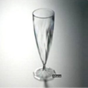 Adiserve 10 flûtes à champagne jetables plastique transparentes, effet torsadé - Adiserve -