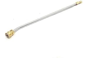 TOTMOX Extensión de lanzas de presión, extensión de acero inoxidable, extensión de lanza en ángulo de 30 °, 5000 PSI 35 cm