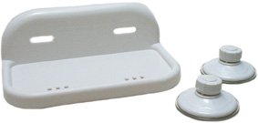 Ablage 20 x 9 cm Kunststoff weiß 2 Drehsaugnäpfe