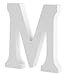 Produktbild Cinziia Freistehende Dekoration, weiße Holz-Buchstaben, Alphabet, für Hochzeit / Zuhause, M white, m