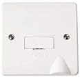 Click Fused Connection Unit 3 Amp White PVC With Optional Flex Outlet