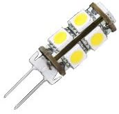 G4 LED 12V 9 SMD Pillar Daylight White Light Bulb -halogen replacement (1w = 10w equivalent)