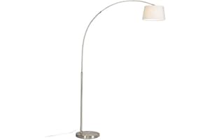 Qazqa arc - Lampada da terra arco Moderno - 1 luce - L 1300 mm - Bianco - Moderno - Soggiorno