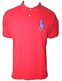 Nuevo con etiquetas. Polo_Ralph Lauren Polo de Manga Corta para Hombre Big Pony HG97 Rojo Rosso XXL