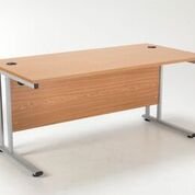 BiMi Slimline 1200mm x 600mm Rectangular Straight Desk in Oak