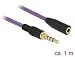 Produktbild DeLock Kabel Klinke 3.5mm St > BU 4Pin 1.0m Violett iPhone