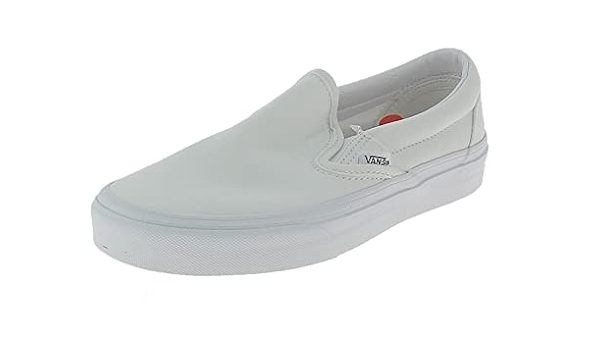 white slip on vans amazon