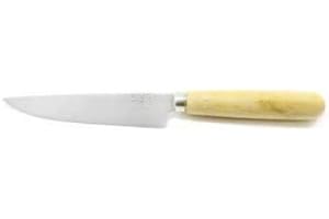 PALLARES SOLSONA Cuchillo Cocina Acero Carbono 12 cm con mango redondo de madera de Boj