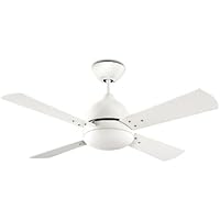 Leds-c4 borneo - Luminaria ventilador borneo e27 13w blanco opal mate