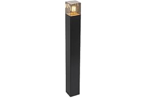 QAZQA denmark - Palo da giardino Moderno - 1 luce - L 8.3 cm - Nero - Moderno - Illuminazione esterna