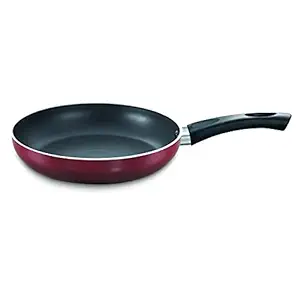 TTK Prestige OMG DLX Sleeve Induction Base Non-Stick Aluminium Fry Pan, 240mm, Red