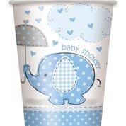 44 tlg. Partyset für Babyparty Geburt Baby Boy Junge blau – Deko und Geschirr Elefant - 3