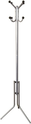 8 Hook Steel Hat Clothes Jacket Coat Umbrella Storage Organiser Stand Rack 178cm SILVER