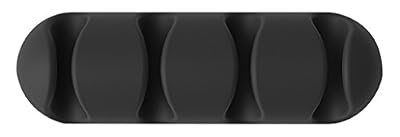 Bluelounge Cabledrop Multi Lot de 2 Fixations Câbles Noir