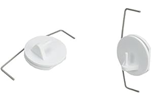 Liedeco Klemmträger für Vitragestange Bistrostange Scheibenstange | 2 Stück | weiß