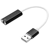Coverzone USB den Mikrofonlu Kulaklık &Ccedil;evirici (USB To 3.5 mm Jack) Playstation Uyumlu Bilgisayar Ses Kartı Kablosu 3.5 mm Ja
