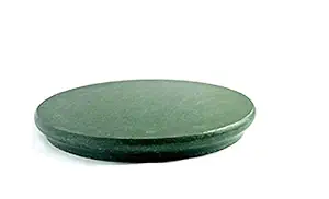 HeeMo Marble Roti Roller/Chakla/Rolling Pin Board/Roti Maker/Phulka Maker/Chapati Maker/Chopping Board for Kitchen (Green 10 Inch)