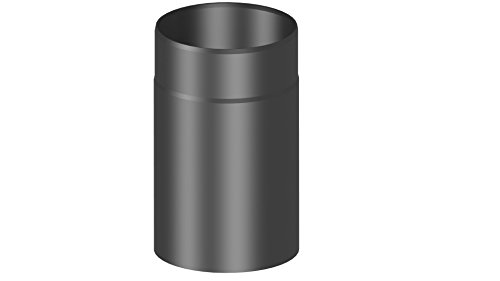 Ofenrohr-Längenelement 250 mm Länge und 180mm Durchmesser, schwarz