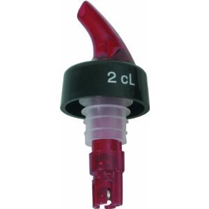Spirituosen-Dosierer, 2 cl rot / schwarz