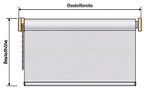 Restposten Sichtschutzrollo blickdicht – lichtdurchlässig / Weiß 140 x 230 cm (BxH) - 7