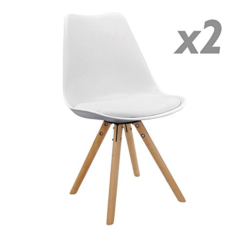 Preisvergleich Produktbild Stuhl Tulip Star inspiriert weiß 4 Stück